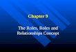 Chapter 9 The Roles, Roles and Relationships Concept