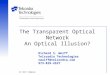The Transparent Optical Network An Optical Illusion? An SAIC Company Richard S. Wolff Telcordia Technologies rwolff@telcordia.com 973-829-4537