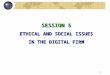 1 SESSION 5 ETHICAL AND SOCIAL ISSUES IN THE DIGITAL FIRM
