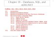 2002 Prentice Hall. All rights reserved. 1 Chapter 19 – Databases, SQL, and ADO.NET Outline: 只上 19.1, 19.2, 19.3, 19.5, 19.6 19.1Introduction 19.2 Relational