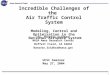 1 Ames Research Center Incredible Challenges of the Air Traffic Control System Modeling, Control and Optimization in the National Airspace System Dr. Banavar