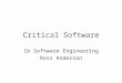 Critical Software 1b Software Engineering Ross Anderson