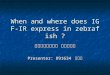 When and where does IGF-IR express in zebrafish ? 中央研究院動物所 吳金洌老師 Presenter: 891634 何育慧