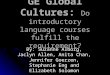GE Global Cultures: Do introductory language courses fulfill the requirement? By: Suzanne Alborg, Jaclyn Allen, Anita Chan, Jennifer Goerzen, Stephanie