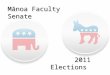 Mānoa Faculty Senate 2011 Elections. Voter Turnout 34%