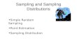 Sampling and Sampling Distributions Simple Random Sampling Point Estimation Sampling Distribution
