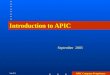APIC Company Proprietary Ver 3.5 Introduction to APIC September 2003