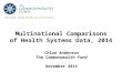 Multinational Comparisons of Health Systems Data, 2014 Chloe Anderson The Commonwealth Fund November 2014