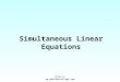 Simultaneous Linear Equations 