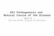 HIV Pathogenesis and Natural Course of the Disease Unit 4 HIV Care and ART: A Course for Physicians