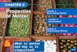 What is matter and how is it classified? Lesson 1 Describing Matter Lesson 2 Measurement Lesson 3 Classifying Matter Chapter 9 Menu