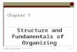 7-1 Structure and Fundamentals of Organizing Copyright © 2006 by South-Western, a division of Thomson Learning. All rights reserved. Chapter 7