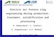 1 Electric arc furnace slag engineering during production, treatment, solidification and processing D. Mudersbach 2, S. Schüler 1, D. Algermissen 2, H.P
