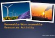 Renewable/Non-renewable Resources Activity Life Skills Science