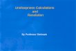Unsharpness Calculations and Resolution By Professor Stelmark