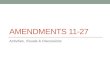 AMENDMENTS 11-27 Activities, Visuals & Discussions