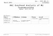 Submission doc.: IEEE 802.11-15/0336r1 March 2015 Xiaofei Wang (InterDigital)Slide 1 MAC Overhead Analysis of MU Transmissions Date: 2015-03-09 Authors: