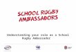 Understanding your role as a School Rugby Ambassador