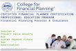 ©2015, College for Financial Planning, all rights reserved. Session 4 Present Value Annuity Due Serial Payment Future Sum Amortization CERTIFIED FINANCIAL