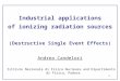 1 Industrial applications of ionizing radiation sources (Destructive Single Event Effects) Andrea Candelori Istituto Nazionale di Fisica Nucleare and Dipartimento