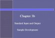 Chapter 3b Standard Input and Output Sample Development