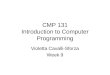 CMP 131 Introduction to Computer Programming Violetta Cavalli-Sforza Week 9