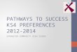 PATHWAYS TO SUCCESS KS4 PREFERENCES 2012-2014 SPROWSTON COMMUNITY HIGH SCHOOL