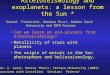 1 Asteroseismology and exoplanets: a lesson from the Sun * Can we learn on exo-planets from asteroseismology?Can we learn on exo-planets from asteroseismology?