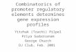 Combinatorics of promoter regulatory elements determines gene expression profiles Yitzhak (Tzachi) Pilpel Priya Sudarsanam George Church DJ Club, Feb