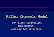 Miller Channels Model Tax-class clienteles, equilibrium, and capital structure