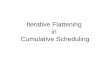 Iterative Flattening in Cumulative Scheduling. Cumulative Scheduling Problem Set of Jobs Each job consists of a sequence of activities Each activity has