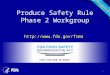 Produce Safety Rule Phase 2 Workgroup  1