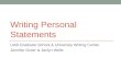 Writing Personal Statements UAB Graduate School & University Writing Center Jennifer Greer & Jaclyn Wells