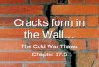 Cracks form in the Wall… The Cold War Thaws Chapter 17.5