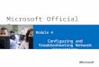 Microsoft ® Official Course Module 4 Configuring and Troubleshooting Network Connections
