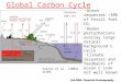 Global Carbon Cycle Sabine et al. (2004) SCOPE Ocean sequester ~30% of fossil fuel CO 2 Human perturbations overlay large natural background C cycle Climate