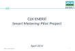 GİZLİ – CLK Enerji İçi1 CLK ENERJİ Smart Metering Pilot Project April 2015