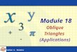 Module 18 Oblique Triangles (Applications) Florben G. Mendoza
