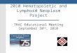 2010 Hematopoietic and Lymphoid Neoplasm Project TRAC Educational Meeting September 20 th, 2010