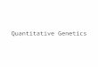 Quantitative Genetics. Polygenic traits 1. Controlled by several to many genes 2. Continuous variation—more variation not as easily characterized into