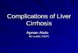 Complications of Liver Cirrhosis Ayman Abdo MD, AmBIM, FRCPC