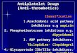Antiplatelet Drugs (Anti-thrombotics)Classification 1.Arachidonic acid pathway inhibitors e.g aspirin 2. Phosphodiesterase inhibitors e.g. dipyridamol