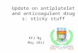 1 Update on antiplatelet and anticoagulant drugs: sticky stuff KFJ Ng May 2011