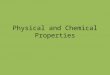 Physical and Chemical Properties. Blue Color Physical property
