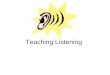 Teaching Listening.  Why does listening seem so difficult?  Characteristics of the listening process  Types of listening  Principles of teaching listening