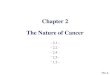Chapter 2 The Nature of Cancer - 2.1 - - 2.2 - - 2.4 - - 2.5 - - 1.3 - Mar 6, 2007