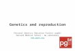Genetics and reproduction Personal Genetics Education Project (pgEd) Harvard Medical School - Wu Laboratory 