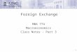 1 Foreign Exchange MBA 774 Macroeconomics Class Notes - Part 3
