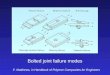 Bolted joint failure modes F. Matthews, in Handbook of Polymer Composites for Engineers