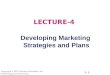 Developing Marketing Strategies and Plans LECTURE-4